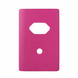 Placa p/ 1 Tomada + Furo 4x2 - Novara Rosa Fosco